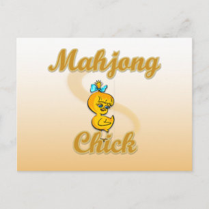 Mahjong Chick Briefkaart