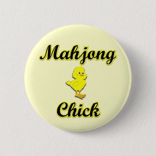Mahjong Chick Ronde Button 5,7 Cm (Voorkant)