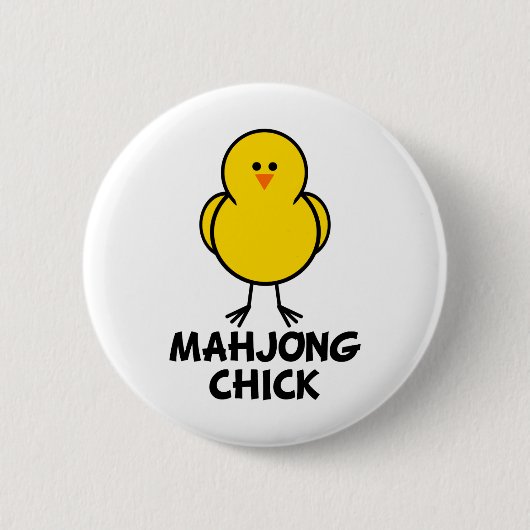Mahjong Chick Ronde Button 5,7 Cm (Voorkant)