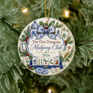 Mahjong Club Kerst Ornament Cadeau