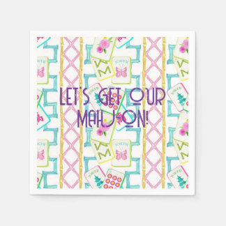 MAHJONG COCKTAIL NAPKINS SERVET