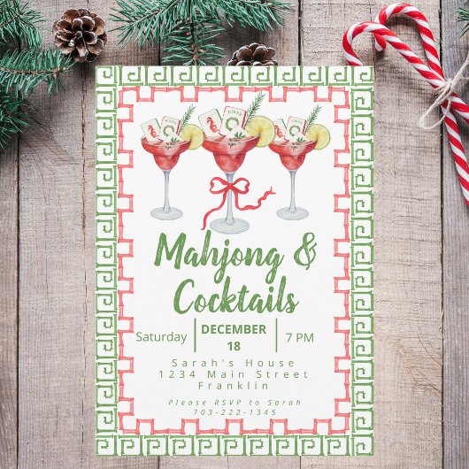 Mahjong Cocktails Kerstfeest Grandmillennial