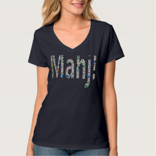 Mahjong Dames V-hals T-shirt - Mahj!