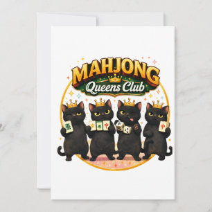 Mahjong Damesclub Schattige Zwarte Katten