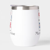 Mahjong Design Thermische Wijn Tumbler (Rechts)