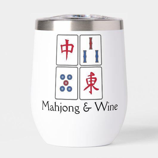 Mahjong Design Tumbler à vin thermique (Avant)