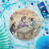 Mahjong Dogs - Papieren Bordje (Feest)