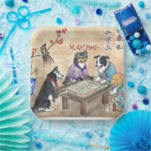 Mahjong Dogs - Papieren Bordje (Feest)
