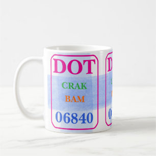 Mahjong Dot Crak Bam Bold Kleuren Waterverf Check Koffiemok