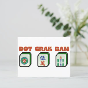Mahjong Dot Crak Bam Briefkaart