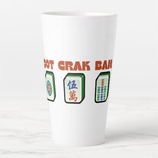 Mahjong Dot Crak Bam Latte Mok (Voorkant)