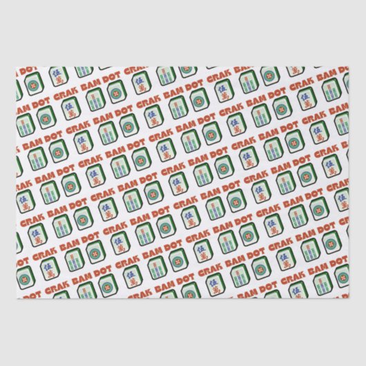 Mahjong Dot Crak Bam Tissuepapier (Voorkant)