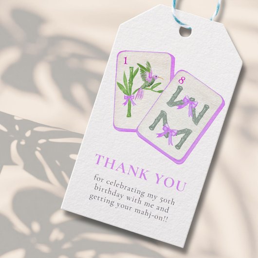 Mahjong Feest Cadeaulabel