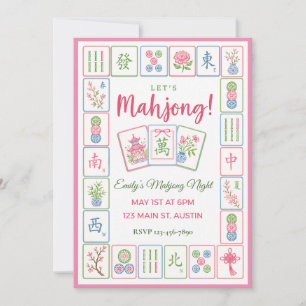 Mahjong Feest Pastel Tegelsrand  Kaart