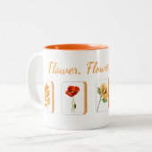 Mahjong Flower Tiles Mug (Devant gauche)