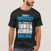 Mahjong Forecast Mah Jong Boardgame Lover T-shirt (Voorkant)
