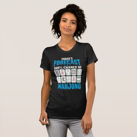 Mahjong Forecast Mah Jong Boardgame Lover T-shirt (Voorkant volledig)