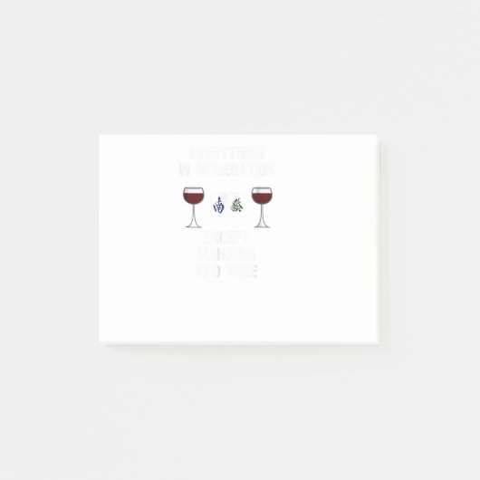 Mahjong Funny Wine Moderation Post-it® Notes (Voorkant)