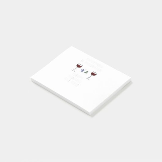 Mahjong Funny Wine Moderation Post-it® Notes (Schuin)