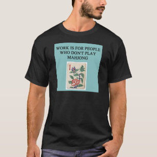 mahjong game player t-shirt