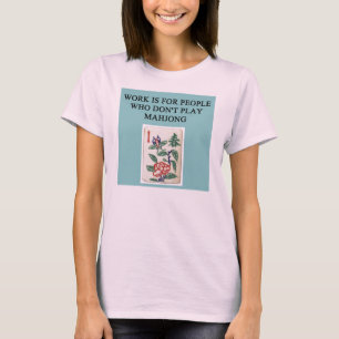 mahjong game player t-shirt