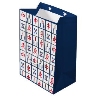 Mahjong Game Tegels Design Medium Gift Bag Cadeauzakje