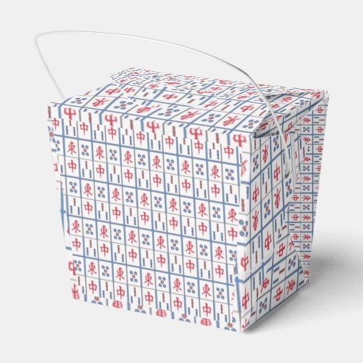 Mahjong Game Tegels Design Party Favor Box Bedankdoosjes (Achterkant)