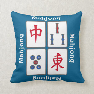 Mahjong Game Tegels Design Sierkussen