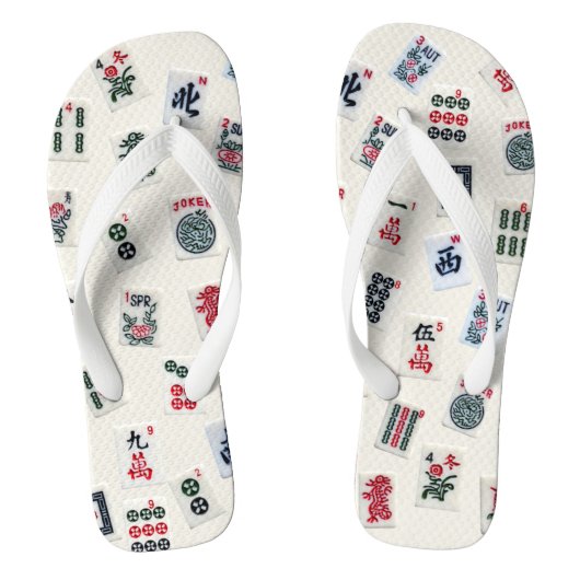 MahJong game tegels design Teenslippers (Voetbed)