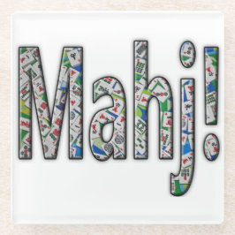 Mahjong Glas Onderzetter - Mahj!