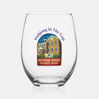 Mahjong in the Gap - Wine Glass Wijnglas Zonder Voet