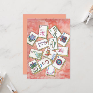 mahjong invite-kaart kaart