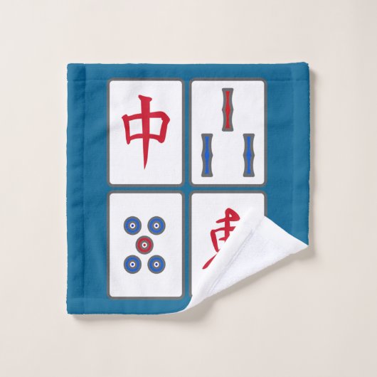 Mahjong Jeu Titres Design (Gant de toilette)