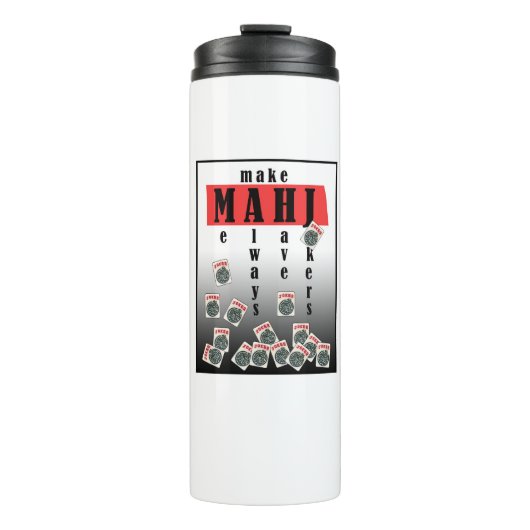 mahjong jokers logo thermosbeker (Voorkant)