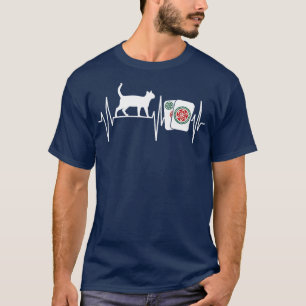 Mahjong kat liefhebber grappig Chinees spel voor M T-shirt