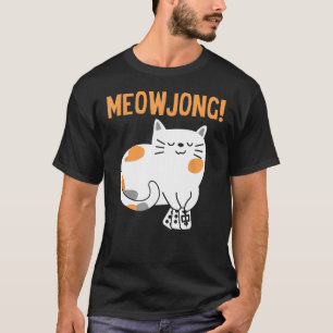 Mahjong Kat Speler Bordspel Mah-Jong China Soli T-shirt