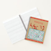 Mahjong Kersenbloesem Spiraal Notebook Notitieboek (Binnen)