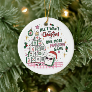 Mahjong Kerst Ornament Nog Een Partij Grappig