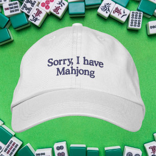 Mahjong-liefhebber / Sorry, ik heb Mahjong grappig Geborduurde Pet