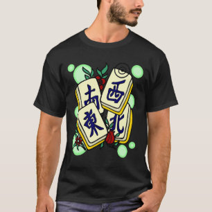 Mahjong Mahjongg Mahjong tegels Vier winden T-shirt