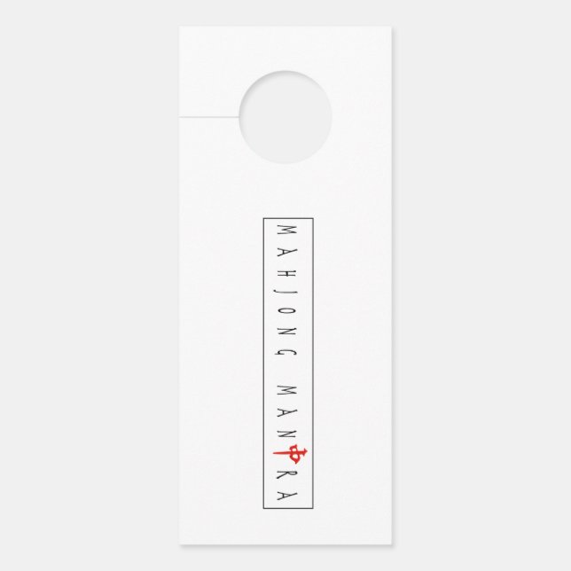Mahjong Mantra deurhanger/tegel mixer (Voorkant)
