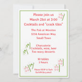 Mahjong Martini Cocktail Party Invitation (Dos)
