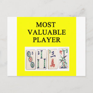MAHJONG meest waardevolle speler Briefkaart