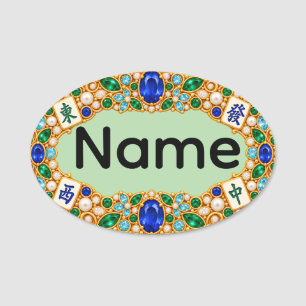 Mahjong naamlabel naamplaatje
