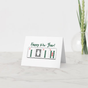 MahJong Nieuwjaarskaart Kaart