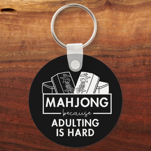 Mahjong omdat overlijden moeilijk is sleutelhanger (Voorkant)