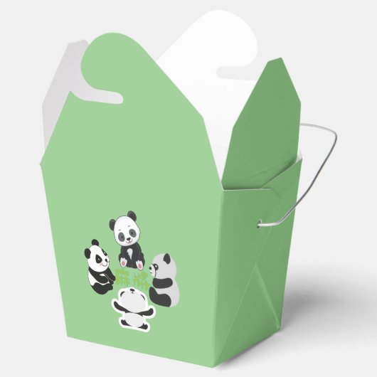 Mahjong Panda Cute Funny Favor Box Bedankdoosjes (Geopend)