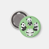 Mahjong Panda Cute Funny Magneet (Voorkant / Achterkant)