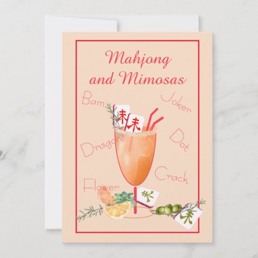 Mahjong Party Invitation (Devant)