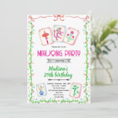 Mahjong party theme invitation (Debout devant)